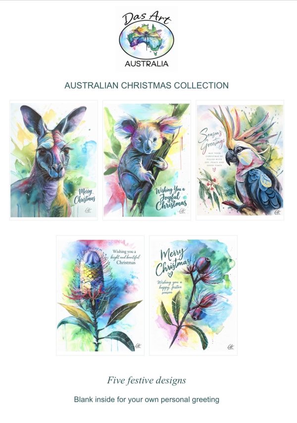 Das Art Australia Australian Christmas Collection - five card designs